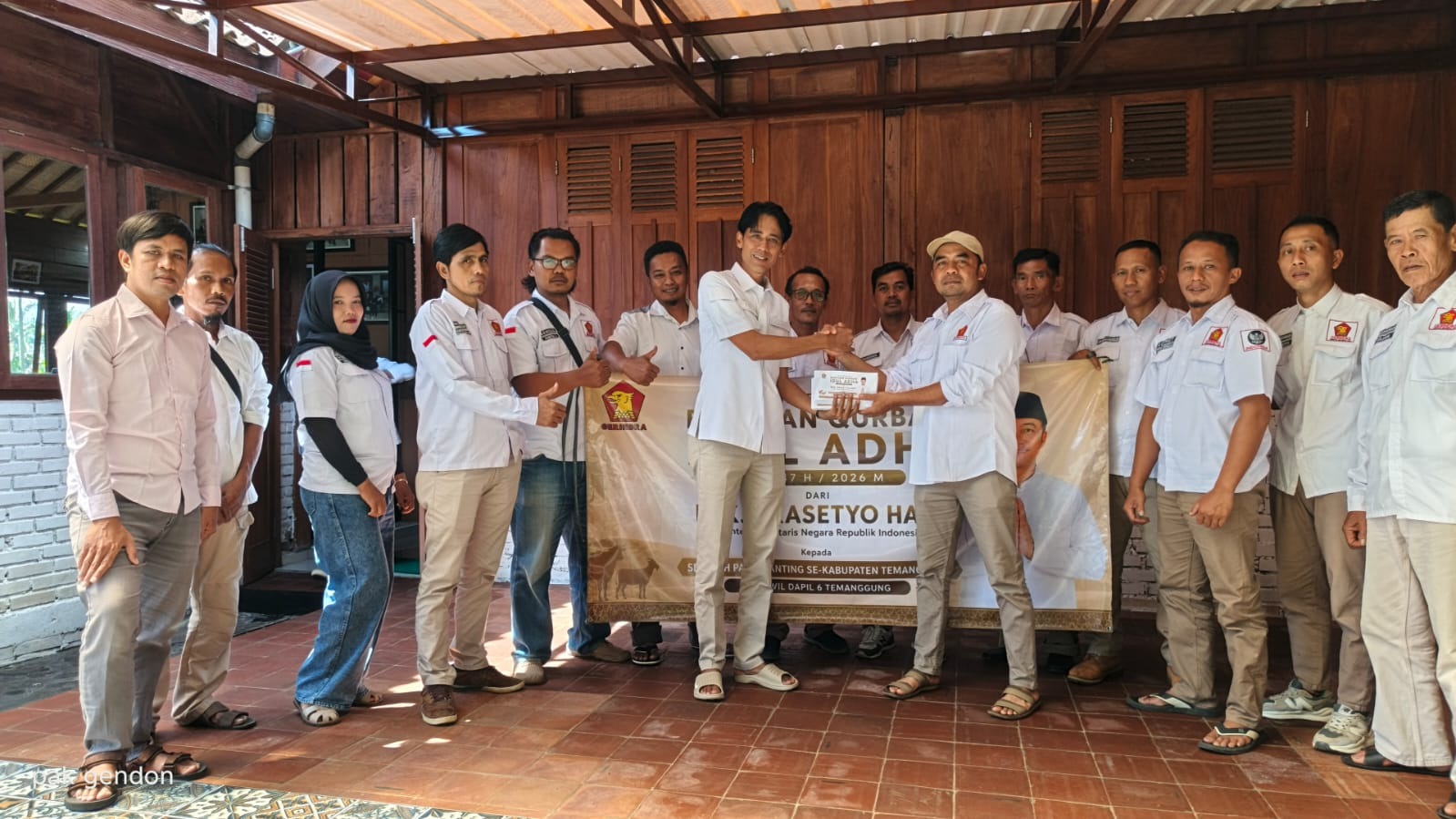 Gerindra Temanggung Bagikan 300 Kambing dan 1 Sapi Kurban untuk Pengurus hingga Desa