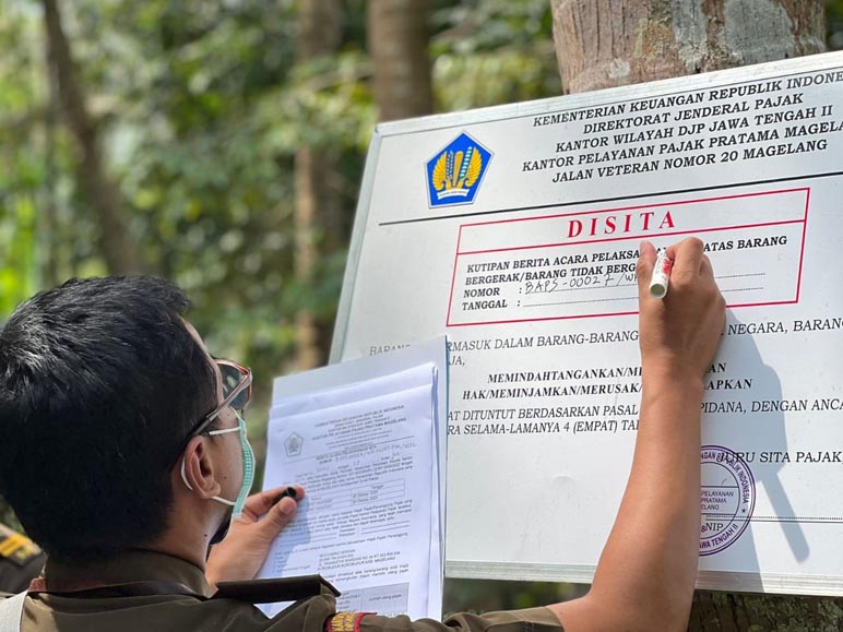 Nunggak Pajak, Tim KPP Pratama Magelang Sita Tanah Milik Wajib Pajak