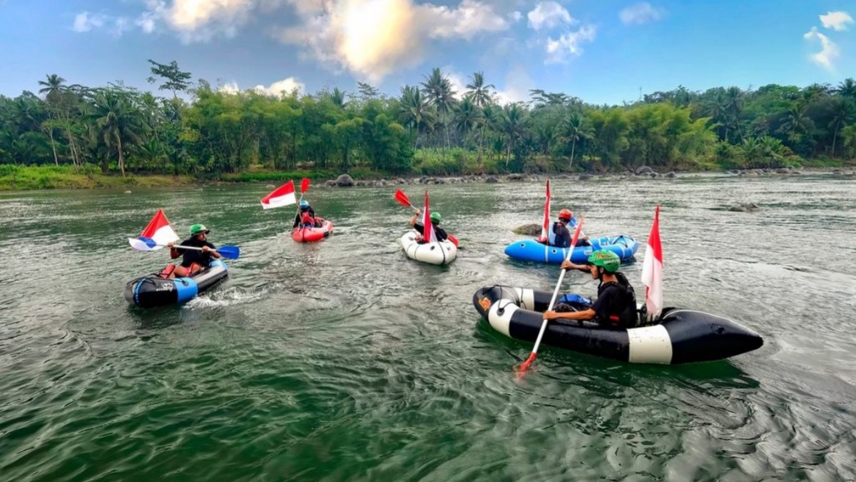 7 Menit dari Candi Borobudur, Getek Balong Wisata Hits Magelang Ditepian Sungai Progo