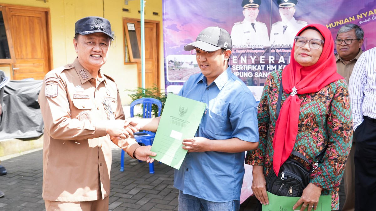 Sah! 25 Warga Eks Rusunawa Kota Magelang Terima Sertifikat Rumah Lewat Program Telo Mas
