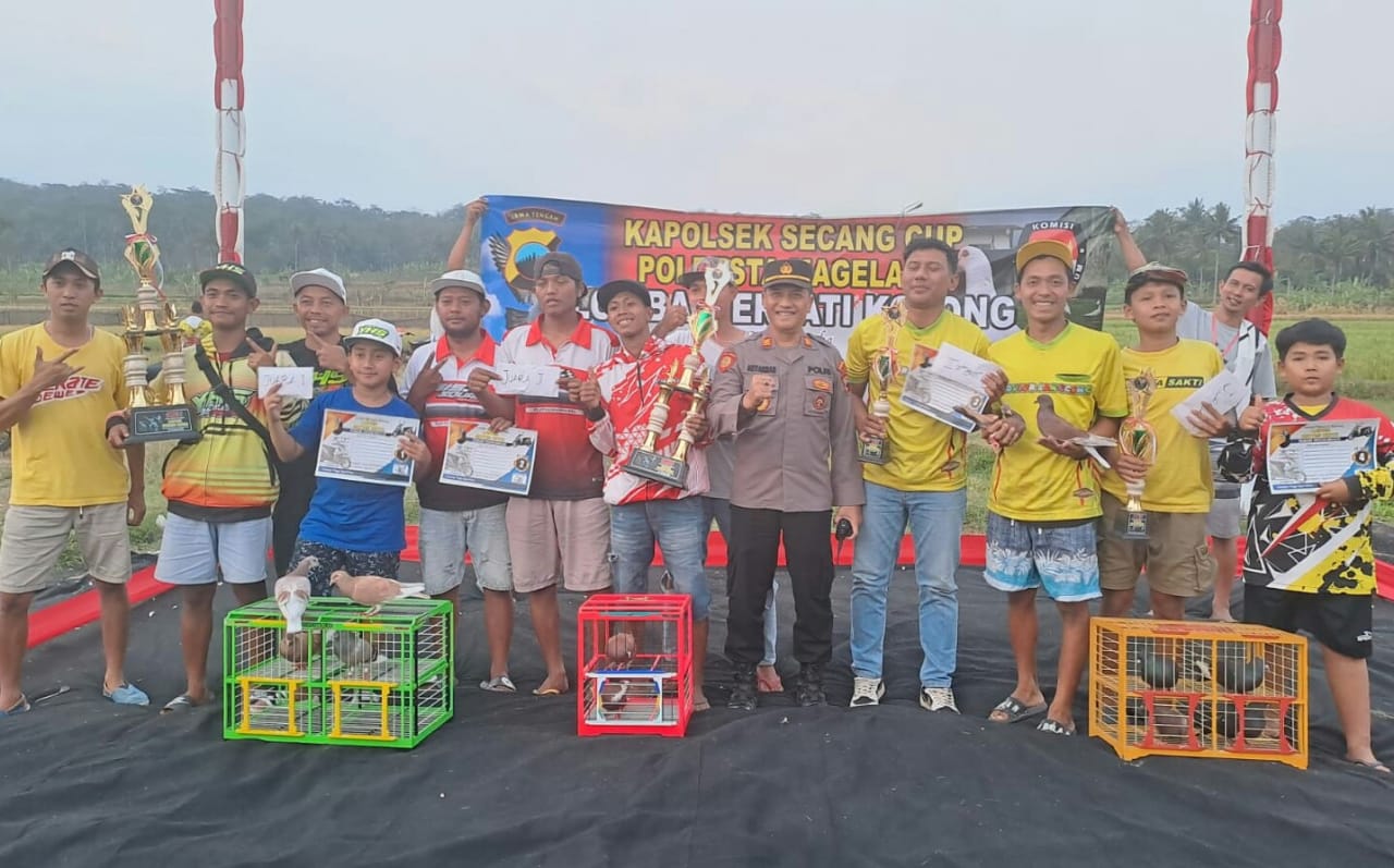 Dukung Pemilu Damai, Polsek Secang Magelang Gelar Lomba Merpati Kolong