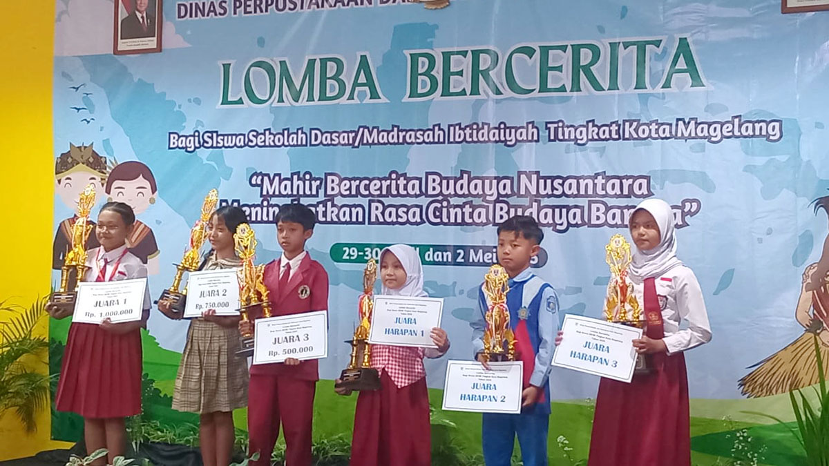 Disperpusip Kota Magelang Gelar Lomba Bercerita Warnai Semangat Literasi Pelajar