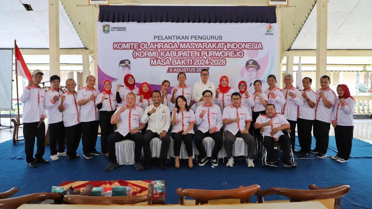 Dilantik, Pengurus KORMI Purworejo Didorong Tingkatkan Kesadaran Masyarakat Berolahraga