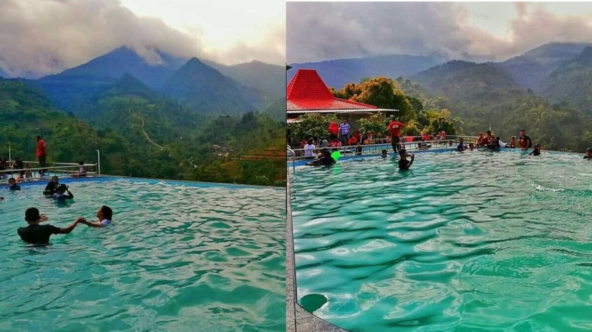 Yuk Nikmati Berenang Di Kolam Super Cantik Dengan Pemandangan Panorama Gunung Lawu Di Soko Langit Wonogiri