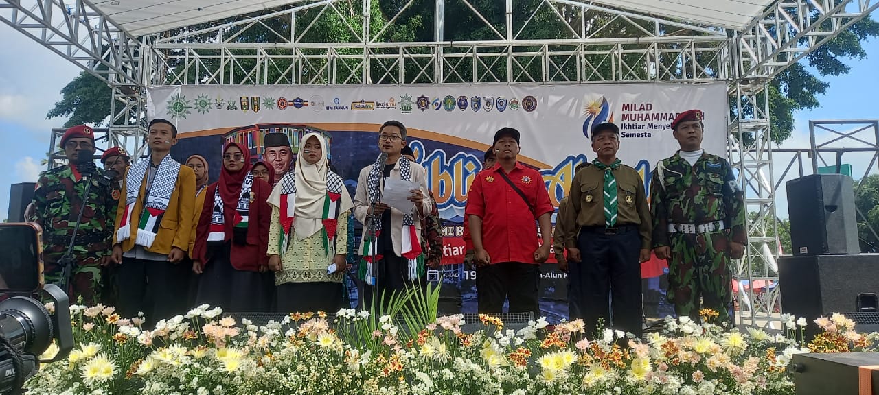 Milad ke-111, Ribuan Warga Muhammadiyah Magelang Raya Berikrar Bela Palestina