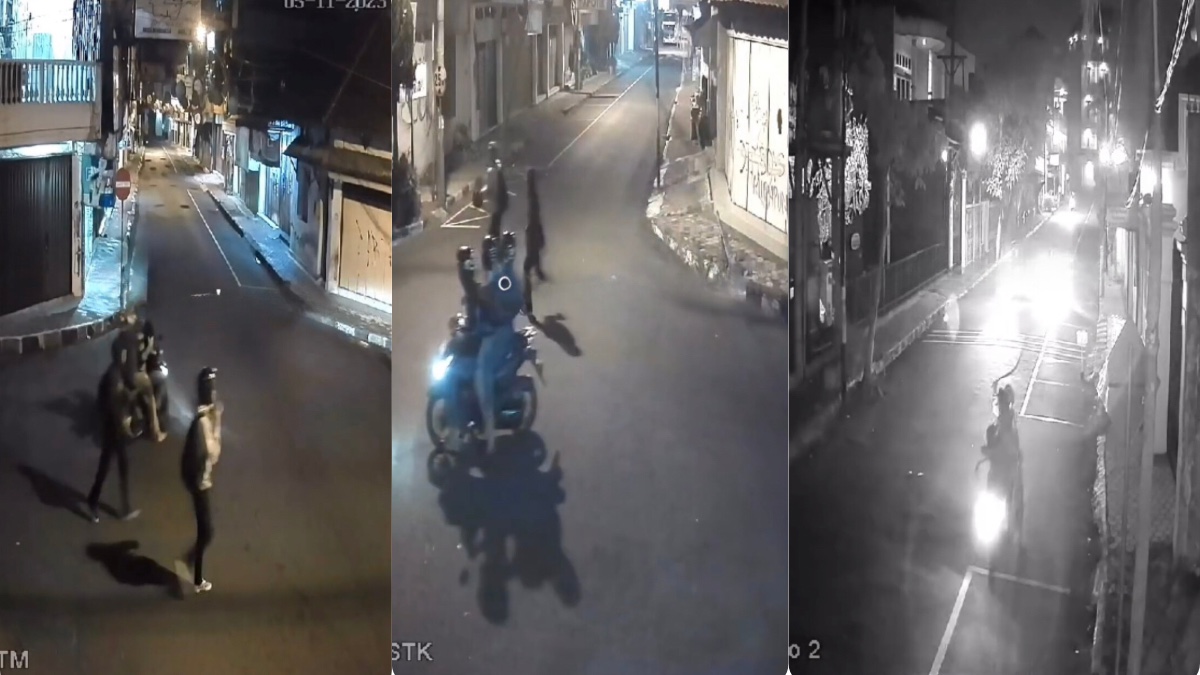 VIRAL! Aksi Rombongan Pemotor Bawa Sajam di Kota Magelang Terekam CCTV