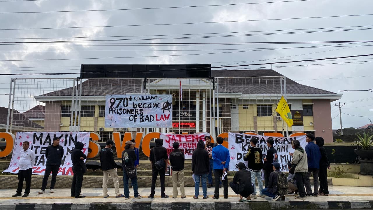 Dua Aktivis Walhi Jateng Ditangkap, PMII Wonosobo Gelar Aksi Solidaritas