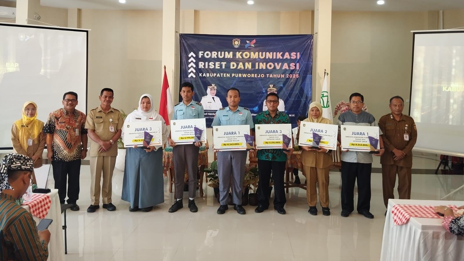 Purworejo Apresiasi 21 Inovator Daerah, Bupati Tekankan Pentingnya Riset untuk Pembangunan