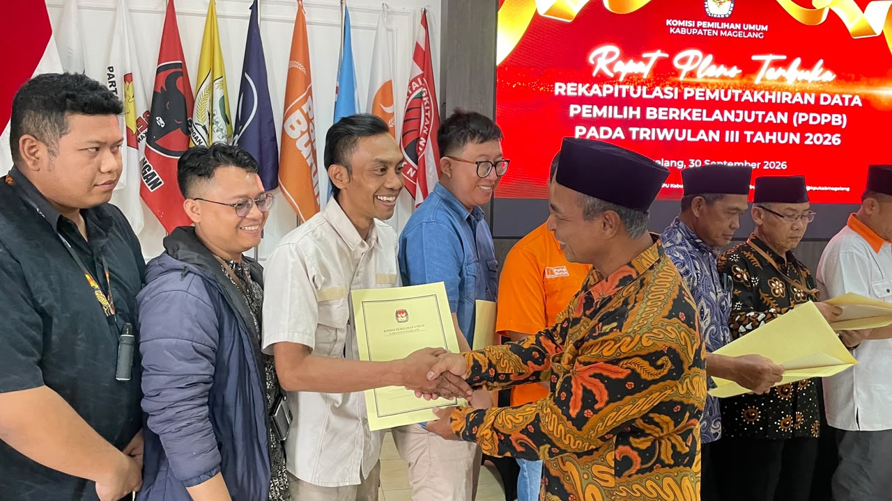 Hingga Triwulan III Tahun 2026,  KPU Magelang Catat 9.308 Pemilih Baru 