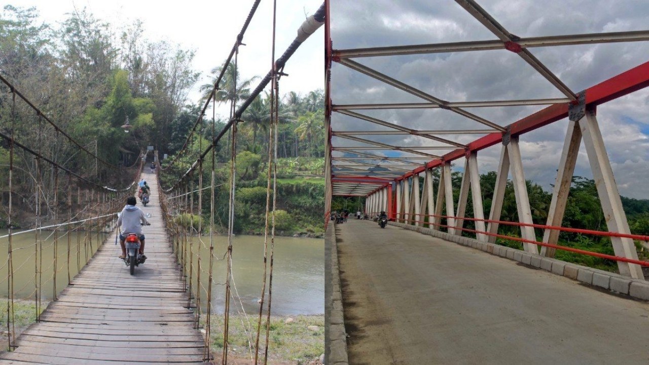 VIRAL! Potret Jembatan Ngembik Dulu dan Sekarang Jadi Spot Foto Dadakan