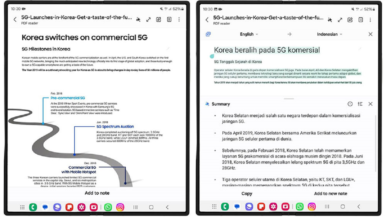 Untuk Meningkatkan Produktivitas, Galaxy Z Fold6 Punya Fitur PDF Overlay