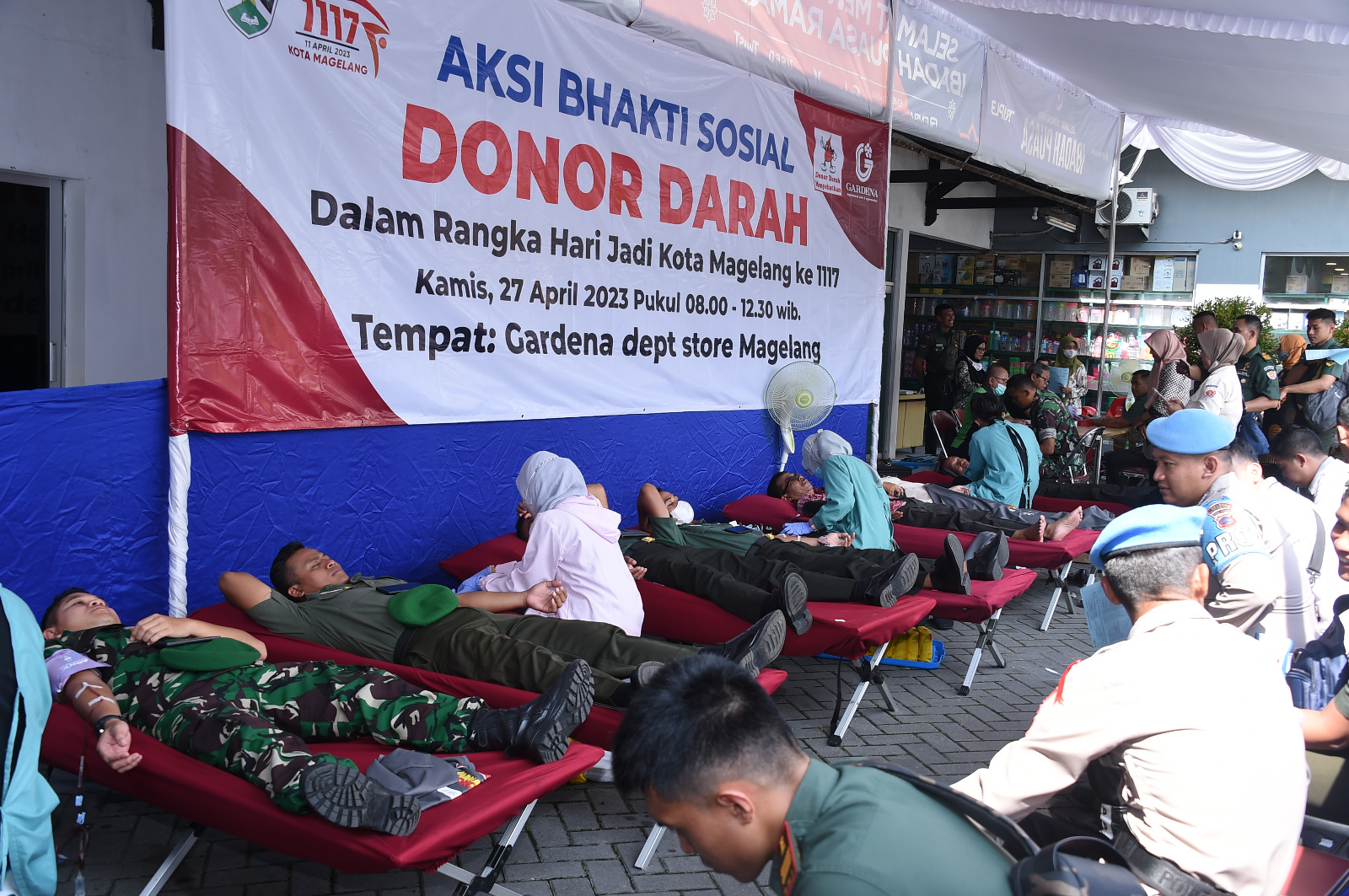 150 Kantung Darah Terkumpul Saat Donor Darah Digelar di Gardena Magelang