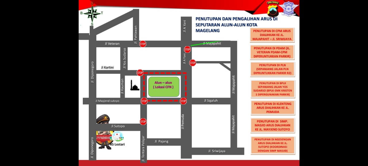 Car Free Night  di Alun-alun Mulai Pukul 17.00, Inilah Rekayasa Arus Lalin di Malam Tahun Baru