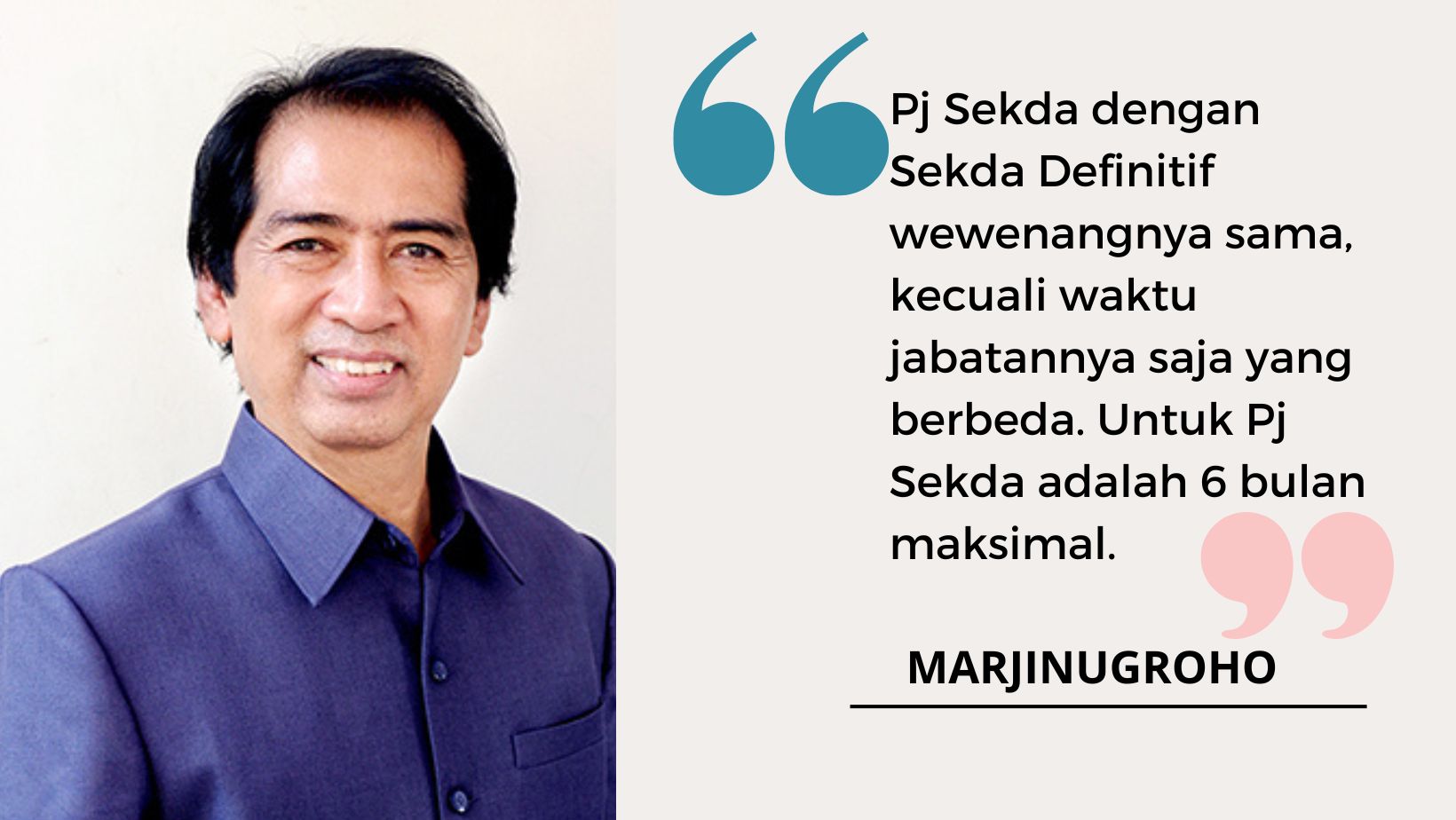 Marjinugroho : Pj Sekda Kota Magelang Punya Wewenang Sama dengan Sekda Definitif