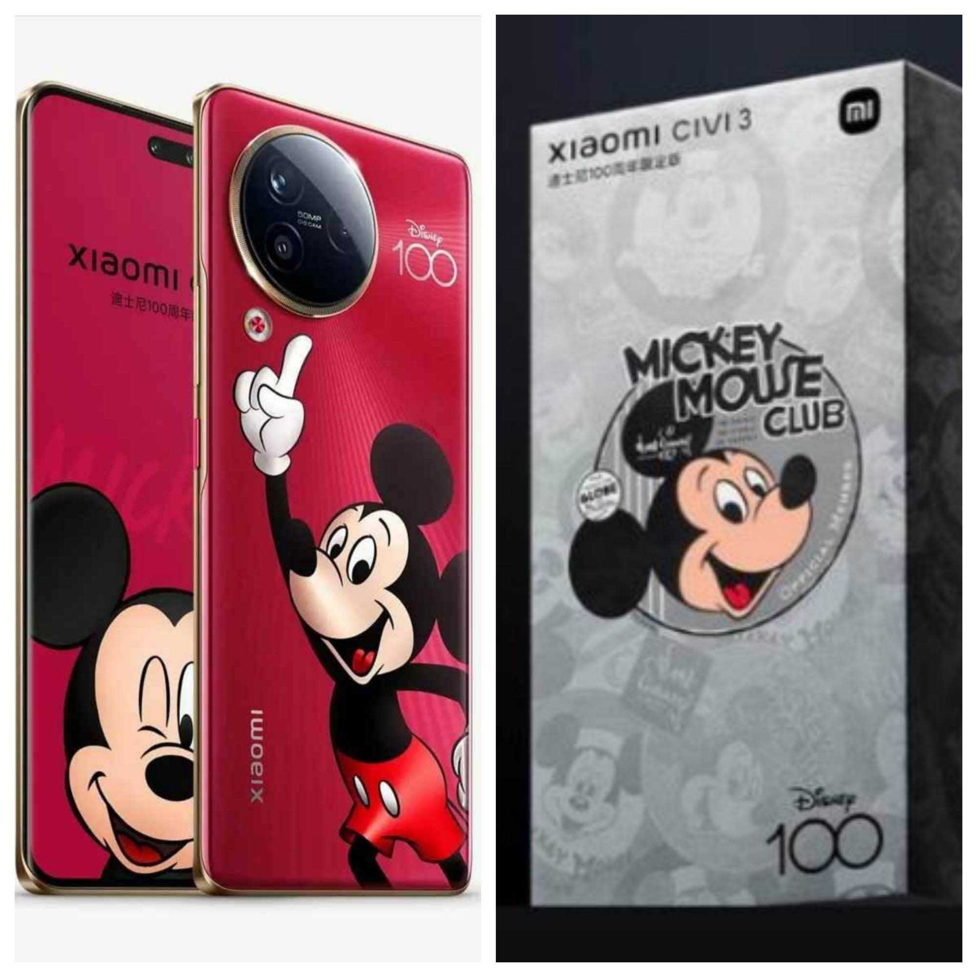Xiaomi dan Mickey Mouse Disney telah Berkolaborasi Meluncurkan Xiaomi Civic 3 edisi terbatas 