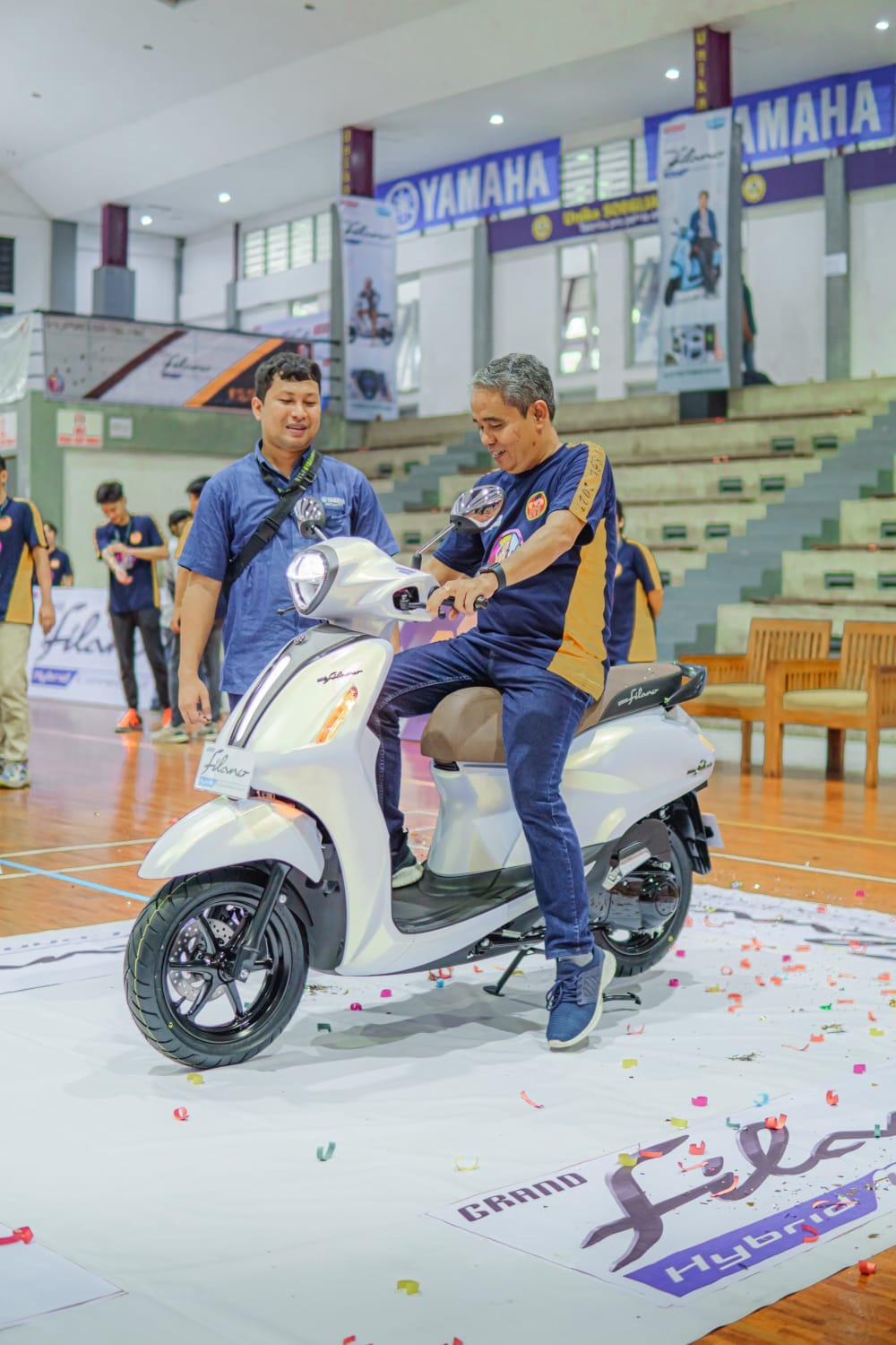 Yamaha Grand Filano Hybrid-Connected Disambut Antusiasme Peserta SBL 2023, di Unika Soegijapranata Semarang