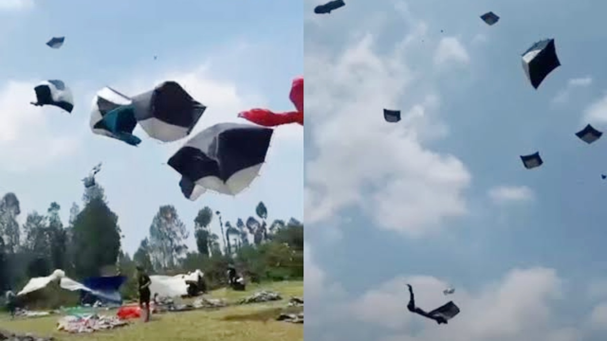 Angin Lisus Terbangkan 25 Tenda di Kalikajar Wonosobo, Sebagian Jatuh hingga 2 Kilometer