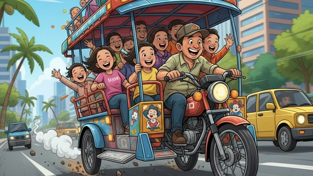 Satlantas Polres Temanggung Edarkan Larangan Odong-odong Beroperasi di Jalan