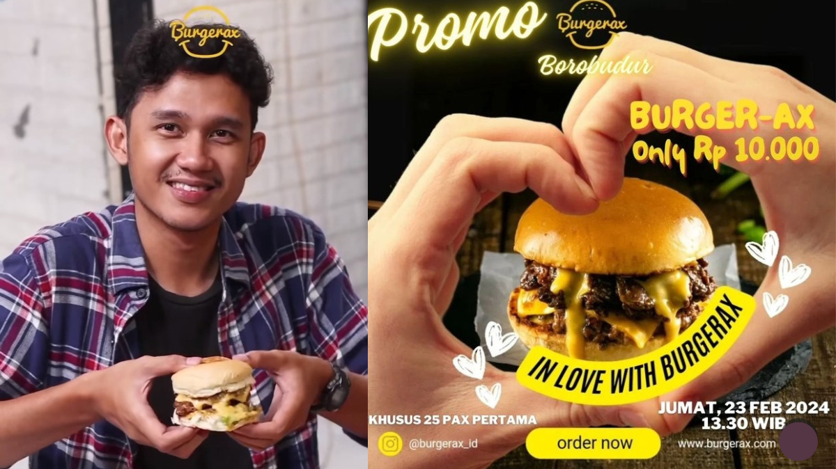 Kedai Burgerax Borobudur, Sajikan Burger yang Kaya Akan Kelezatan Layaknya Sultan, Ada Promo Spesial Loh!