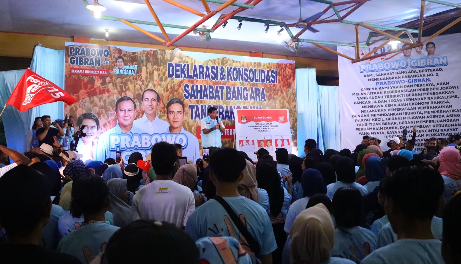 Relawan Bang Ara Tangerang Raya Yakin Pilpres Sekali Putaran untuk Prabowo-Gibran