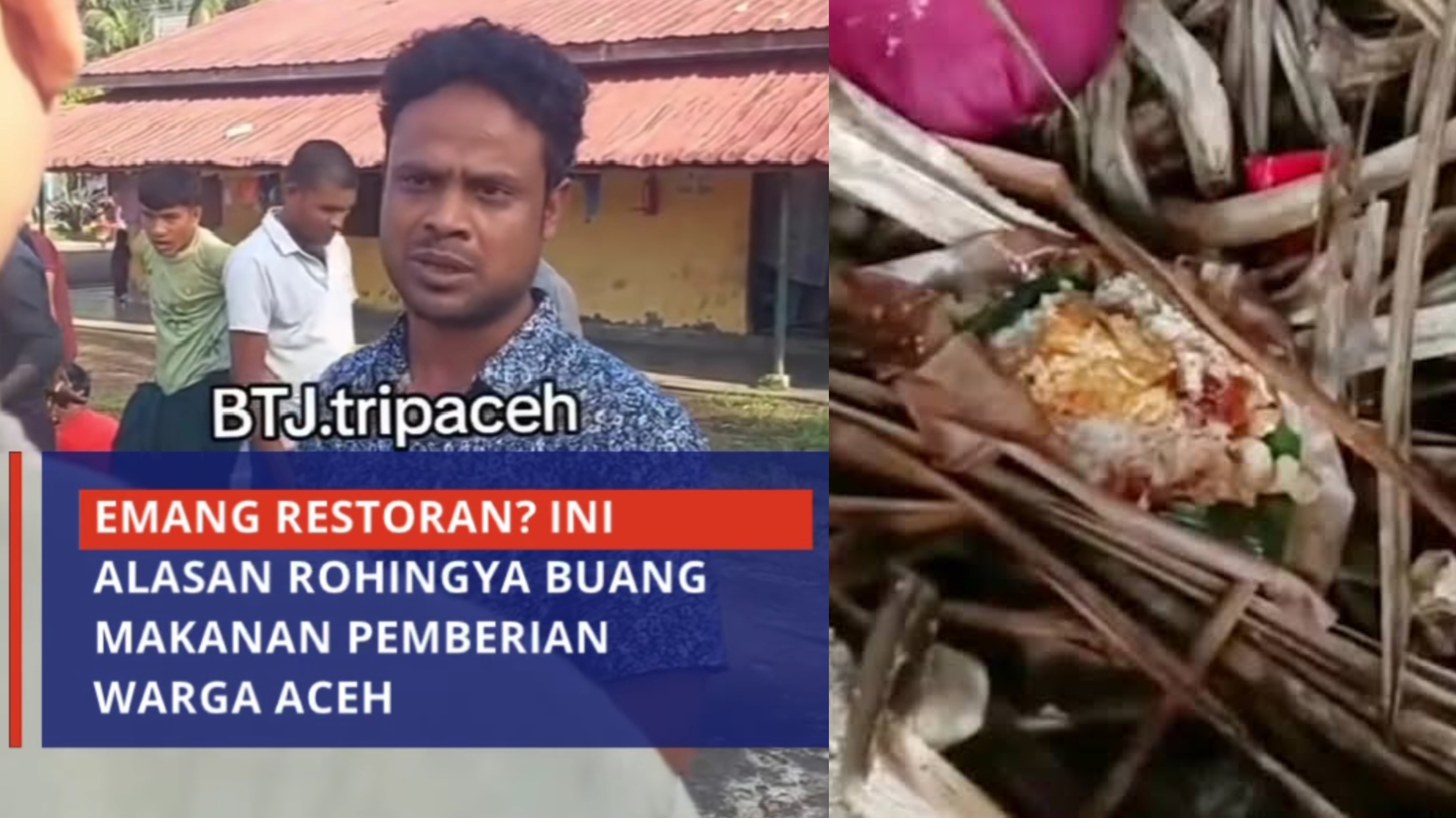 Emang Restoran? Ini Alasan Pengungsi Rohingya Buang Makanan Pemberian Warga Aceh