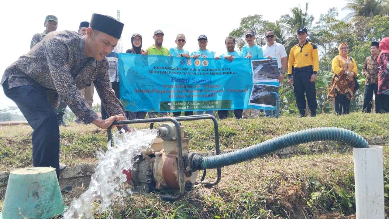 Muda Ganesha dan UGM Kolaborasi Bangun Sumur Bor Irigasi di Desa Purwodadi