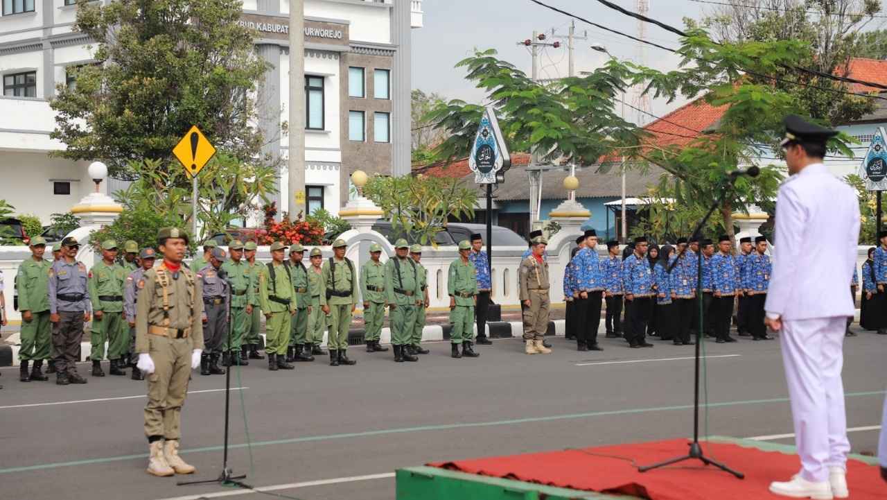 Dion Agasi Pimpin Upacara Hari Otda dan Satpol PP di Purworejo: Momentum Bangun Indonesia Emas 2045