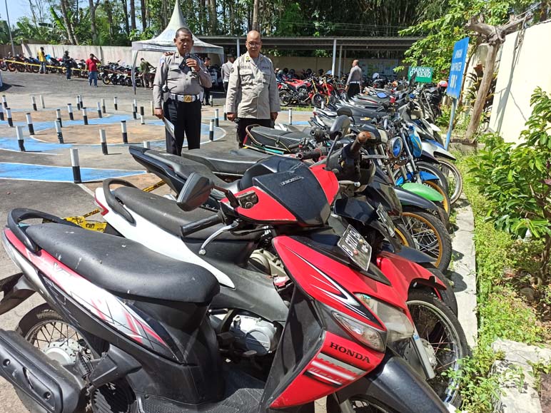 44 Motor Knalpot Brong Tilangan Tak Diambil Pemiliknya