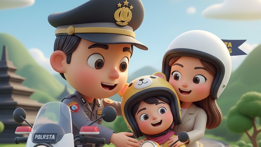 Polresta Magelang Bagikan Helm Gratis di Operasi Zebra Candi 2025