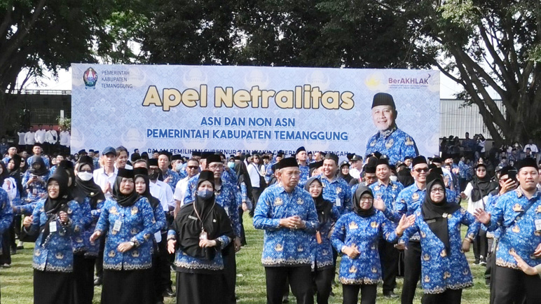 ASN di Temanggung Deklarasi Netralitas Dalam Pilkada, Pj Bupati: Harus Betul-betul Netral