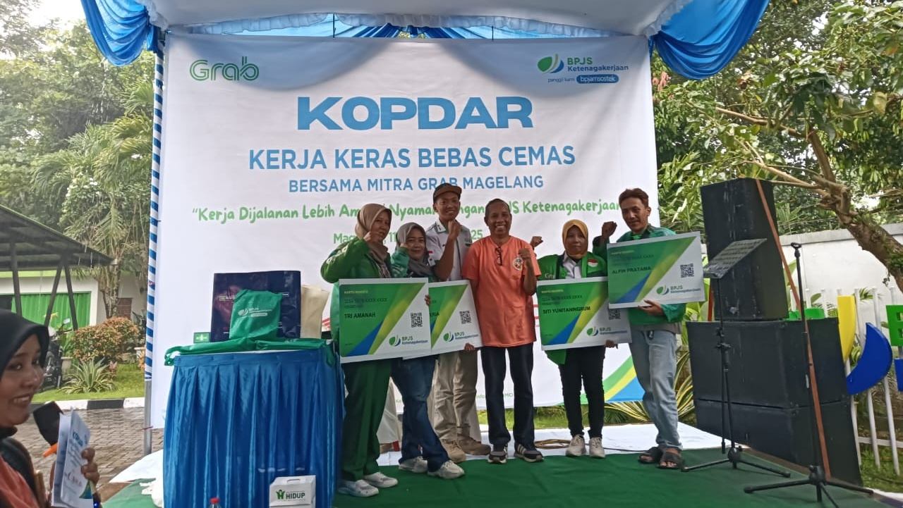 Iuran Harian Rp560 Per Hari, Driver Grab Magelang Dapat Perlindungan BPJS Ketenagakerjaan