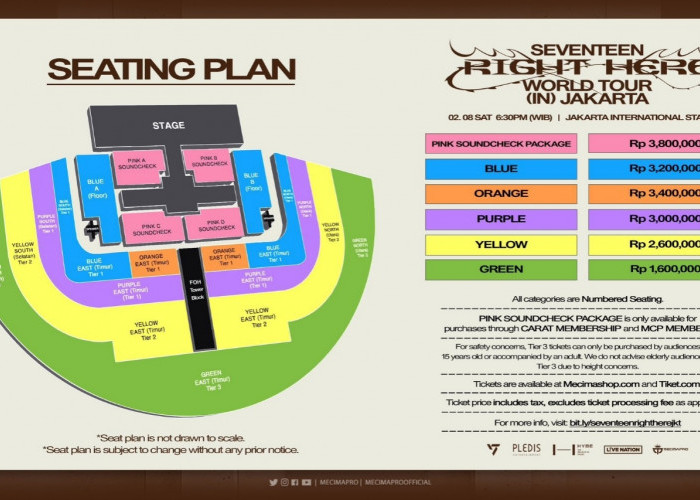Plan seat konser SEVENTEEN di Jakarta