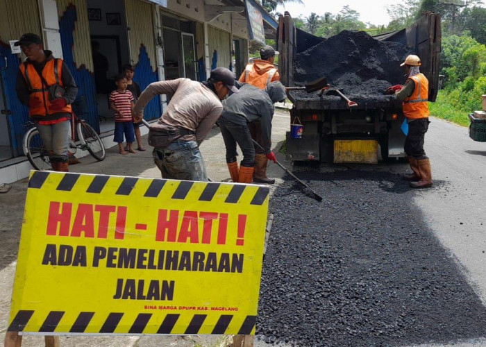 DPUPR Kabupaten Magelang Perbaiki Kerusakan Jalan di Sejumlah Wilayah, Berikut Daftarnya