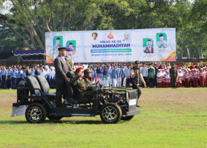 Mobil Listrik Esemkapurwa Jadi Sorotan saat Apel Milad Muhammadiyah ke-112 di Purworejo