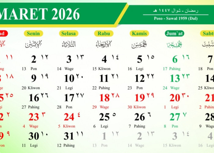 Daftar Tanggal Merah di Sepanjang Tahun 2026, Maret Catat Hari Libur Nasional 7 Hari
