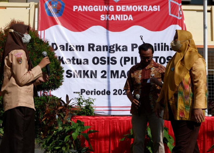 Jelang ‘Demokrasi Skanida, SMK Negeri 2 Magelang Adakan Sosialisasi KPU dan Orasi Pilketos
