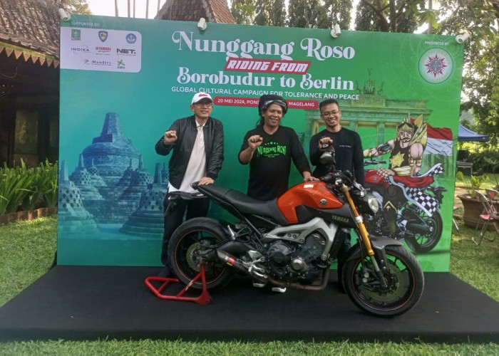 Bawa Misi Kebudayaan Indonesia, Gus Paox Iben Berpetualang dari Borobudur ke Berlin dengan Yamaha MT-09 