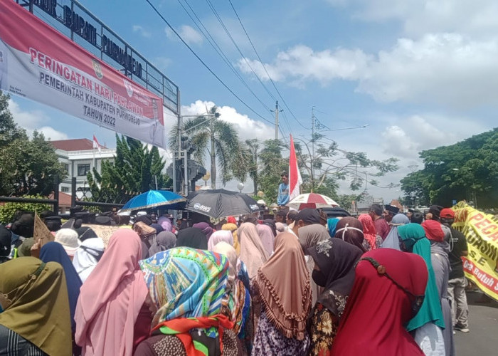 Tuntut Pemberhentian Sekdes Andika Sari Dipercepat, Warga Demo ke Kantor Bupati