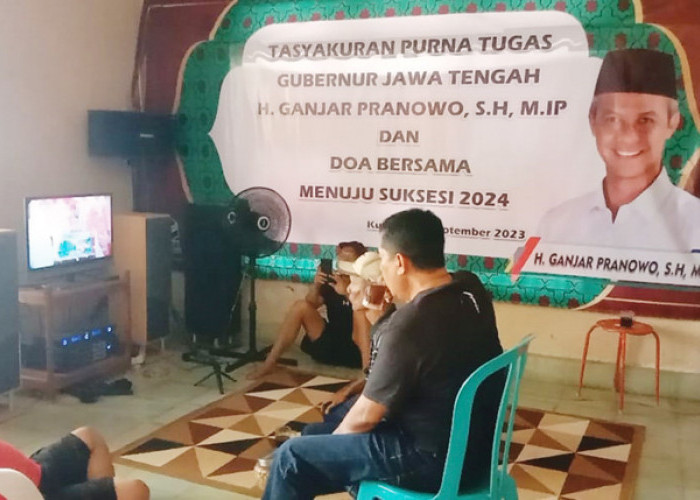 Saksikan Deklarasi dan Pendaftaran ke KPU Lewat TV, Keluarga dan Relawan Ganjar Pranowo di Purworejo Lega