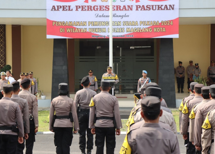 Polres Magelang Kota Terjunkan 340 Personel Jelang Pemungutan dan Penghitungan Suara