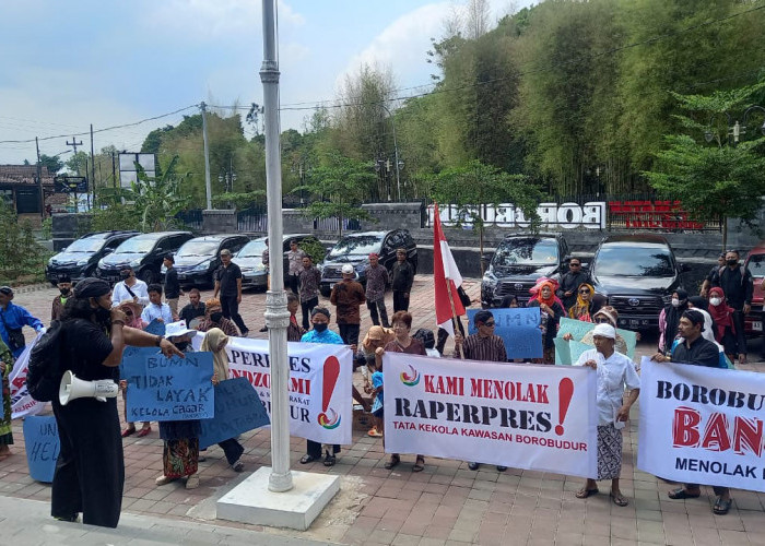 Warga Borobudur Gelar Aksi Damai Minta Dilibatkan Perumusan Raperpres