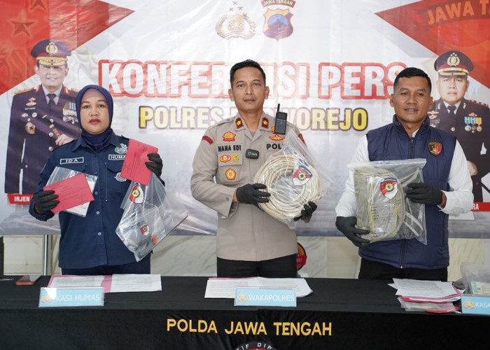 Polres Purworejo Tangkap Pencuri Kabel Penerangan Jalan, Satu Pelaku Masih Buron
