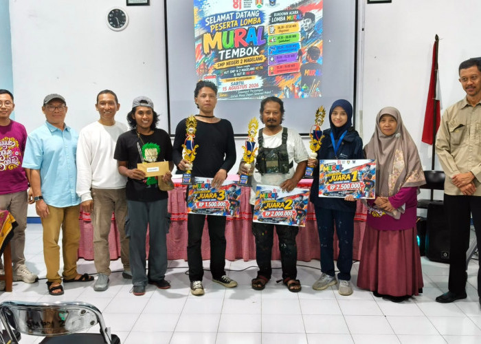Lomba Mural SMPN 2 Kota Magelang, Dinding Sekolah Diubah Jadi Ruang Pesan Moral