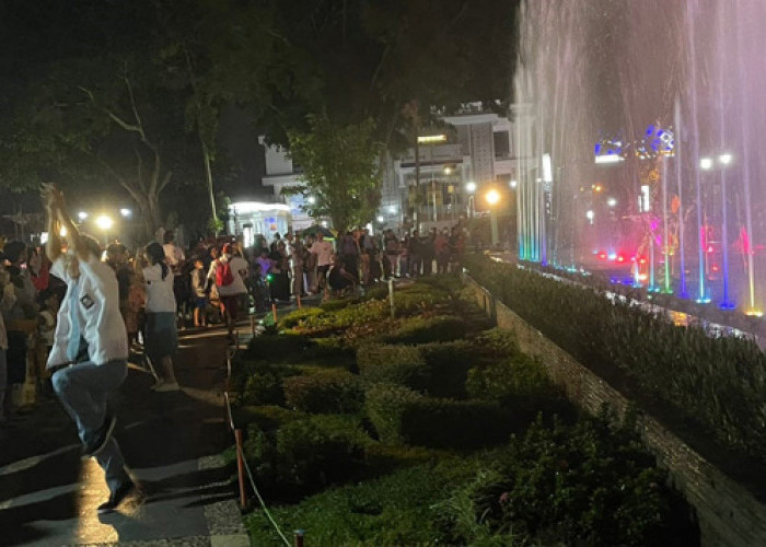Hiburan Baru di Alun-alun Kota Magelang, Ada Tarian Pengiring Dancing Fountain