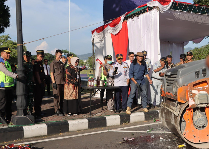 Operasi Ketupat Candi 2026 di Purworejo: 456 Personel Disiagakan, Ribuan Botol Miras Dimusnahkan