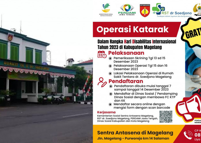 Sentra Antasena Magelang Gelar Operasi Katarak Gratis Bagi Warga Kabupaten dan Kota Magelang, Cek Tanggalnya