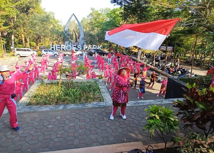 Sambut Haornas, PWRI Purworejo Kreasikan Senam di Heroes Park