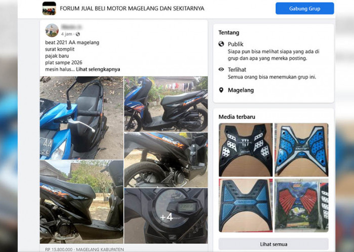 Di Magelang, Grup Jual Beli Diramaikan dengan Penjualan Motor Merk Honda, eSAF Efek?