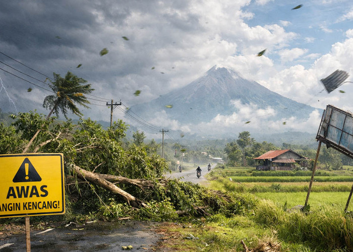 Angin Kencang Terjang Magelang Raya, Cuaca Cerah Dampak Siklon Luana Terasa
