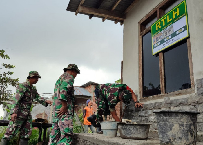 TMMD Temanggung Bedah Rumah Janda Lansia, Hasilnya Bikin Tetangga Terharu
